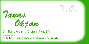 tamas okjan business card